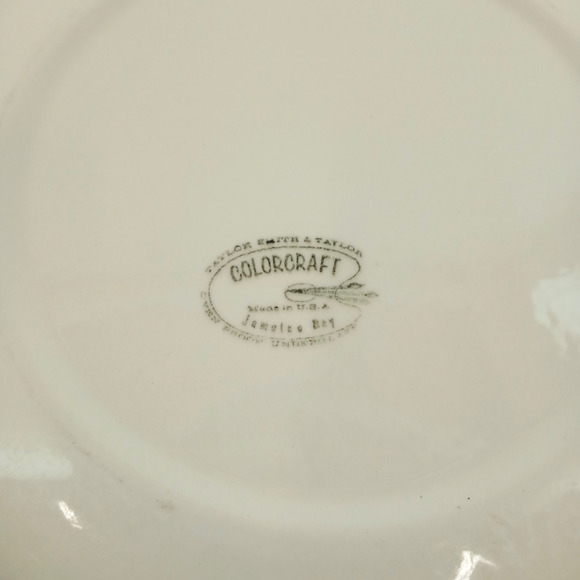 VTG Taylor Smith Jamaica Bay Plate 10" MCM Atomic Colorcraft Dinnerware Lot of 2 - Picture 4 of 9